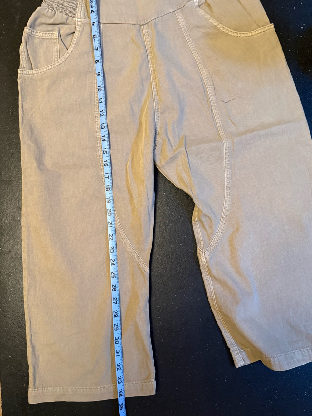 NWT! We The Free Free people Cropped High-Waist Wide Leg Pants in Beige - Picture 9 of 9